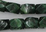 CNG838 15.5 inches 13*18mm faceted nuggets African jade beads