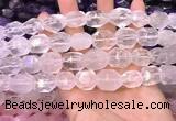 CNG8578 13*18mm - 15*20mm faceted nuggets white crystal beads