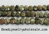 CNG8619 10*13mm - 12*16mm faceted freeform rhyolite beads