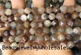 CNG8751 15.5 inches 8mm faceted nuggets moonstone beads wholesale