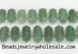 CNG8915 10*25mm - 15*30mm faceted nuggets green aventurine beads CNG8915 10*25mm - 15*30mm faceted nuggets green aventurine beads