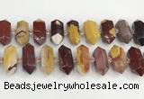 CNG8917 15.5 inches 10*25mm - 15*30mm faceted nuggets mookaite beads CNG8917 15.5 inches 10*25mm - 15*30mm faceted nuggets mookaite beads