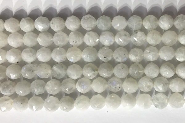 CNG9051 15.5 inches 8mm faceted nuggets white moonstone gemstone beads