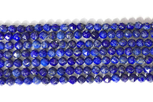 CNG9099 15.5 inches 6mm faceted nuggets lapis lazuli beads