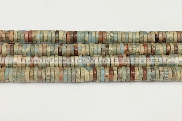 CNS320 15.5 inches 3*8mm heishi serpentine jasper beads