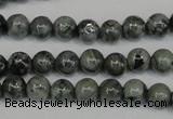 CNS400 15.5 inches 4mm round natural serpentine jasper beads