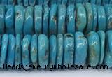 CNT570 15.5 inches 2.5*10mm - 4*10mm disk turquoise gemstone beads