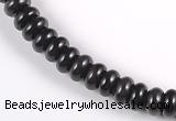 COB08 15.5 inches 4*8mm rondelle black obsidian gemstone beads wholesale