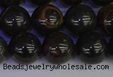 COB655 15.5 inches 14mm round gold black obsidian beads wholesale