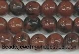 COB750 15.5 inches 4mm round mahogany obsidian beads wholesale