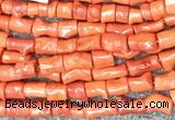 COBS01 15 inches 8*12 - 10*14mm irregular orange coral beads wholesale