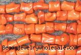 COBS02 15 inches 12*16 - 13*18mm irregular orange coral beads wholesale