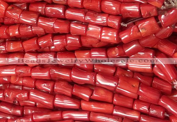 COBS04 15 inches 8*12 - 12*16mm irregular red coral beads wholesale