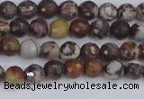 COJ360 15.5 inches 4mm faceted round outback jasper beads