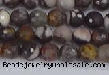 COJ361 15.5 inches 6mm faceted round outback jasper beads