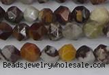 COJ371 15.5 inches 6mm faceted nuggets outback jasper beads