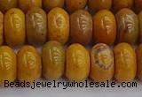 COJ613 15.5 inches 6*10mm rondelle orpiment jasper beads