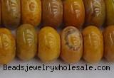 COJ614 15.5 inches 6*12mm rondelle orpiment jasper beads