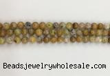 COP1671 15.5 inches 8mm round yellow opal gemstone beads