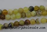 COP587 15.5 inches 6mm round natural yellow & green opal beads