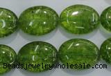 COQ37 15.5 inches 15*20mm oval dyed olive quartz beads wholesale