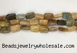 COS251 15.5 inches 10*14mm rectangle ocean stone beads wholesale