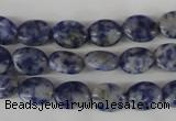 COV10 15.5 inches 8*10mm oval blue spot gemstone beads wholesale