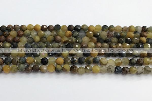 CPB1076 15.5 inches 6mm faceted round natural pietersite beads