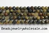 CPB1078 15.5 inches 10mm faceted round natural pietersite beads