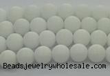 CPB411 15.5 inches 6mm round matte white porcelain beads