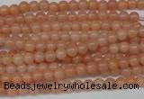 CPE01 15.5 inches 4mm round peach stone beads wholesale