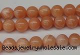 CPE03 15.5 inches 8mm round peach stone beads wholesale