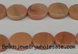 CPE26 15.5 inches 10*14mm oval peach stone beads wholesale