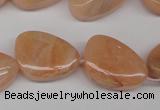 CPE28 15.5 inches 15*20mm teardrop peach stone beads wholesale