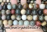 CPJ485 15.5 inches 14mm round polychrome jasper beads wholesale