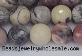 CPJ613 15.5 inches 10mm faceted round purple striped jasper beads