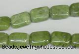 CPO36 15.5 inches 10*14mm rectangle olivine gemstone beads wholesale