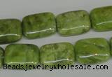 CPO37 15.5 inches 13*18mm rectangle olivine gemstone beads wholesale