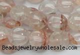 CPQ02 15.5 inches 15mm flat round natural pink quartz beads