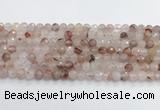 CPQ318 15.5 inches 6mm faceted round pink quartz beads