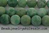 CQJ232 15.5 inches 8mm round matte Qinghai jade beads