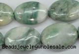 CQJ56 15.5 inches 18*25mm oval Qinghai jade beads wholesale
