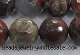 CRA107 15.5 inches 20mm faceted round rainforest agate beads