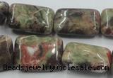 CRA22 15.5 inches 18*25mm rectangle natural rainforest agate beads