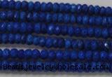CRB106 15.5 inches 2.5*4mm faceted rondelle dyed turquoise beads