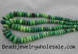 CRB1108 15.5 inches 5*8mm - 9*18mm rondelle grass agate beads