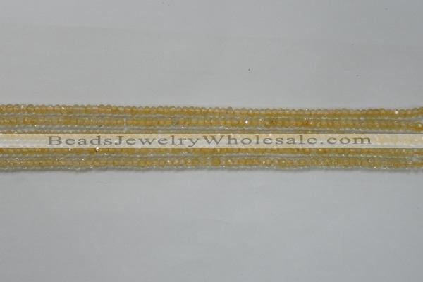 CRB114 15.5 inches 3*4.5mm faceted rondelle citrine gemstone beads