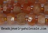 CRB1291 15.5 inches 5*8mm faceted rondelle moonstone beads