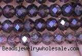 CRB1957 15.5 inches 3*4mm faceted rondelle smoky quartz beads