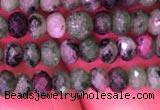 CRB1975 15.5 inches 3*4mm faceted rondelle ruby zoisite beads